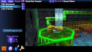 Legend of Zelda Majoras Mask Walkthrough 09 45 quotGreat Bay Temple Green Pipesquot [upl. by Donaugh]