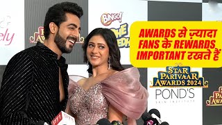 Jhanak Serial Fame Hiba Nawab amp Krushal Ahuja Cute Moment At Star Parivaar Awards 2024 [upl. by Ellirehs]