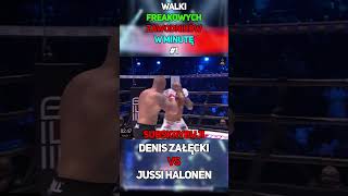 Walki Freakowych Zawodników W Minutę 1  Załęcki VS Halonen shorts famemma cloutmma mma załęcki [upl. by Evangelin]