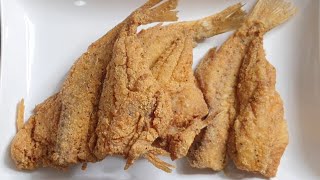 Fried Bonein Croaker Fish In The Deep Fryer [upl. by Hudis388]