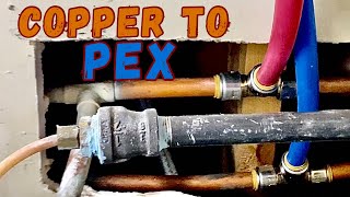 How to go from copper to pex pipe [upl. by Denzil]