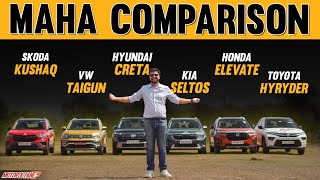 2024 Hyundai Creta vs Seltos vs Elevate vs Hyryder vs Taigun vs Kushaq [upl. by Ob]