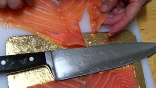 How to Roll Salmon slices into Rosettes [upl. by Abih688]