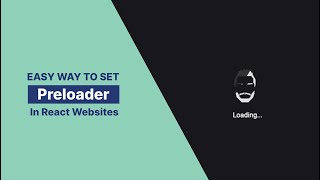 How To Make Website Preloader Using ReactJs  Page Loading Website Loading Animation  react css [upl. by Ranjiv]