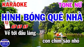 Karaoke Hình Bóng Quê Nhà Tone Nữ Nhạc Sống Cha Cha [upl. by Lyris]