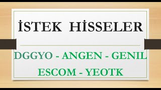 İstek Hisseler Analizi DGGYO  ANGEN  GENIL  ESCOM YEOTK  Günlük ve Haftalık Yorum [upl. by Bertram]