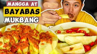 Manggang Hilaw at Bayabas with Bagoong Alamang  Mukbang Philippines  Eating Show  ASMR Mukbang [upl. by Nylsirk833]