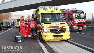 Snelweg volledig afgesloten door ernstig ongeval A12 Den Haag [upl. by Markos]