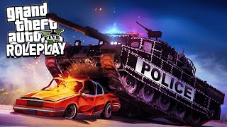 USING A TANK TO PULL PEOPLE OVER  GTA RP [upl. by Mehetabel937]