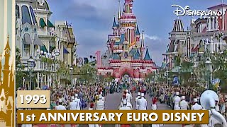 Disneyland Paris 1993 1st Anniversary of Euro Disney [upl. by Laughry]