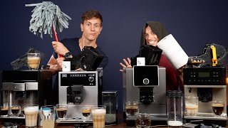 Siemens Melitta Nivona Miele 4 Kaffeevollautomaten 4 Getränke  Welcher wird am schmutzigsten [upl. by Aratihc]