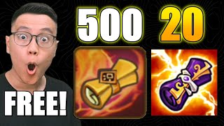 FREE 500 SCROLLS amp 20 LEGENDARY New Devs Note Part 2 In Summoners War [upl. by Aicertal]