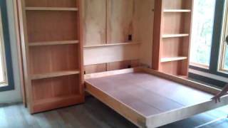 Hidden Murphy bed wall unit [upl. by Idihc]