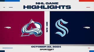 NHL Highlights  Avalanche vs Kraken  October 22 2024 [upl. by Ymeon]