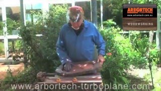 Arbortech Turboplane Blade  Solid wood tray [upl. by Nwahser2]