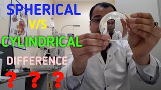 Spherical Vs Cylindrical lenses Difference in Cylindrical power and Spherical power Astigmatism [upl. by Loos]