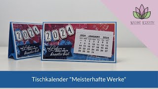 Bastelanleitung Tischkalender quotMeisterhafte Werkequot  Stampin Up Geschenke basteln [upl. by Lauro]