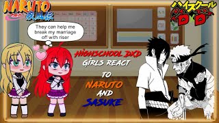 Highschool DXD girls react to Naruto And Sasuke  Au  Naruto gacha reaction vid  GachaLife vid [upl. by Sachiko]