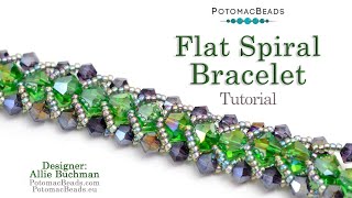 Flat Spiral Bracelet DIY Jewelry Making Tutorial by PotomacBeads [upl. by Ailelc]