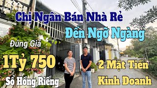 Chị Ngân Bán Nhà Rẻ Đến Ngỡ Ngàng đúng 1tỷ750 2 mặt tiền kinh doanh sổ hồng riêng  Tâm Tư House [upl. by Aksoyn]