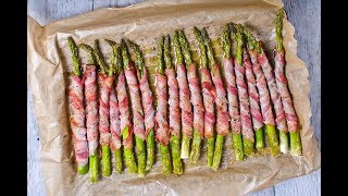 Asparagi al forno con bacon un antipasto facile e veloce [upl. by Biddick942]