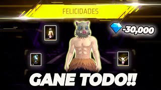 GASTE MUCHOS DIAMANTES PARA CONSEGUIR ESTA SKIN EN FREE FIRE  RULETA INOSUKE [upl. by Cumine923]