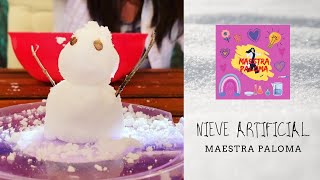 ¿Cómo hacer nieve artificial Experimento para niños con bicarbonato [upl. by Enriqueta]