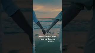 MareezeIshq hoon main kar de dawaa💜 Lyrics   aesthetic videos  short video lyrics videos [upl. by Dinin]