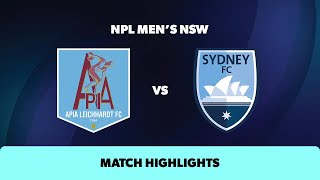 NPL Mens NSW Round 28 Highlights – APIA Leichhardt FC v Sydney FC [upl. by Xonel]