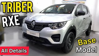 Triber RXE Base Model 2023 Review 🔥 Renault Triber RXE All Details Covered 🔥 Vahan Official [upl. by Erot]