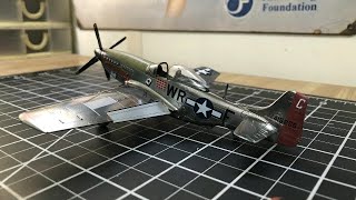 Building Academy P51D Mustang and Using Alclad Metal Paints [upl. by Enybor478]