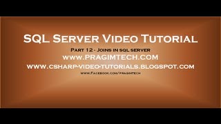 Joins in sql server  Part 12 [upl. by Assed]