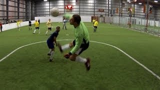 Indoor Soccer Keeper Saves  572014 [upl. by Anayia835]