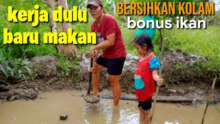 Bersihkan kolam ikan Nilamakan ikan nila masak asam pedaskerja baru makanpuasmakan ikan [upl. by Fruin]