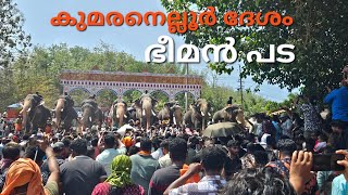 Uthralikkavu Pooram 2024 കുമരനെല്ലൂർ ദേശത്തിന്റെ ഭീമൻ നയിക്കുന്ന പട❤️💥 [upl. by Asserat]