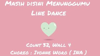 Masih Disini Menunggumu  Line Dance [upl. by Tor949]