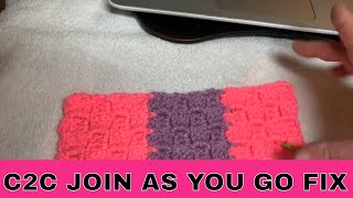 C2C Crochet Join As You Go Fix [upl. by Cunningham]