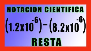 ✅👉 Resta de notacion cientifica con exponentes negativos [upl. by Moriyama]