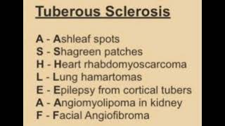 Tuberous sclerosis diagnostic Criteria mrcpch Clinical [upl. by Lefkowitz]