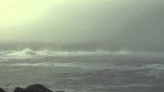 Longships Lighthouse Storm 08022014 [upl. by Atikan602]