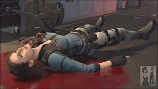 RE3 Remake Ryona Drain Deimos Babies erupt from BSAA Jills Stomach [upl. by Reldnahc209]