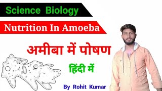 अमीबा में पोषण  Nutrition in amoeba in Hindi  अमीबा अपना भोजन कैसे प्राप्त करता है [upl. by Ilarin]