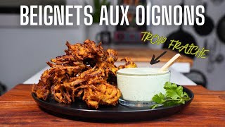 BEIGNETS aux OIGNONS à LINDIENNE avec une DÉLICIEUSE SAUCE  FACILE amp RAPIDE [upl. by Nahsad987]