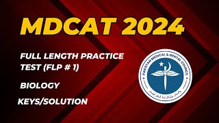 Mdcat Biology FLPs with keysSolution 2024  neet nmdcat nums [upl. by Hayalat]