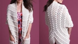 16 Textured Cardi Vogue Knitting Fall 2010 [upl. by Wernick589]