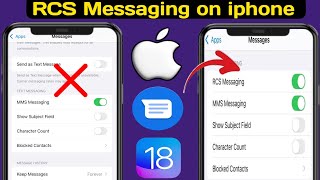 Comment activer les messages RCS sur iPhone  Réparer la messagerie RCS sur ios 18 [upl. by Foulk637]