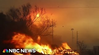 Massive wildfire burns in Texas [upl. by Gus668]