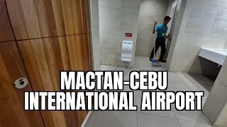 MACTANCEBU INTERNATIONAL AIRPORT TOILETS  RESTROOM CEB International Departures Philippines [upl. by Retniw]