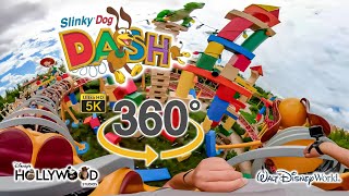 VR 360 Slinky Dog Dash Roller Coaster On Ride Ultra HD 5K POV Walt Disney World 10262020 [upl. by Avaria835]