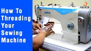 How to Threading Your Sewing Machine  Jack F4 Sewing Machine  Best [upl. by Ynafets]